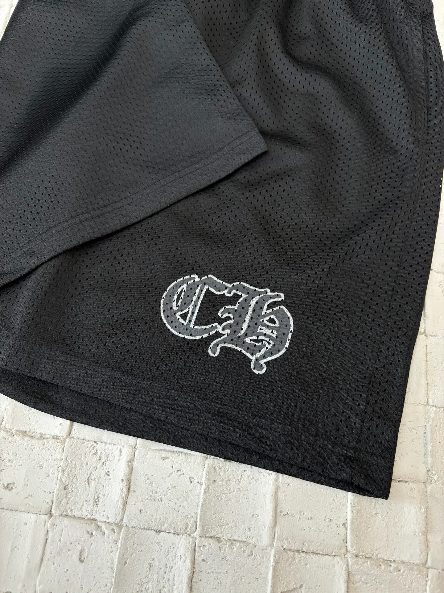 🅿️330 Chrome Heart*/Ch Chrome Heart 25SS mesh glitter ice hockey shorts. The fabric is made of high-density 100D bird's eye cloth. Double-sided mesh positioning is very time-consuming. The cost of labor loss is very high. It is not a single-layer thin transparent bottom junk product on the market. Same style for men and women. OS version Size: S/M/L